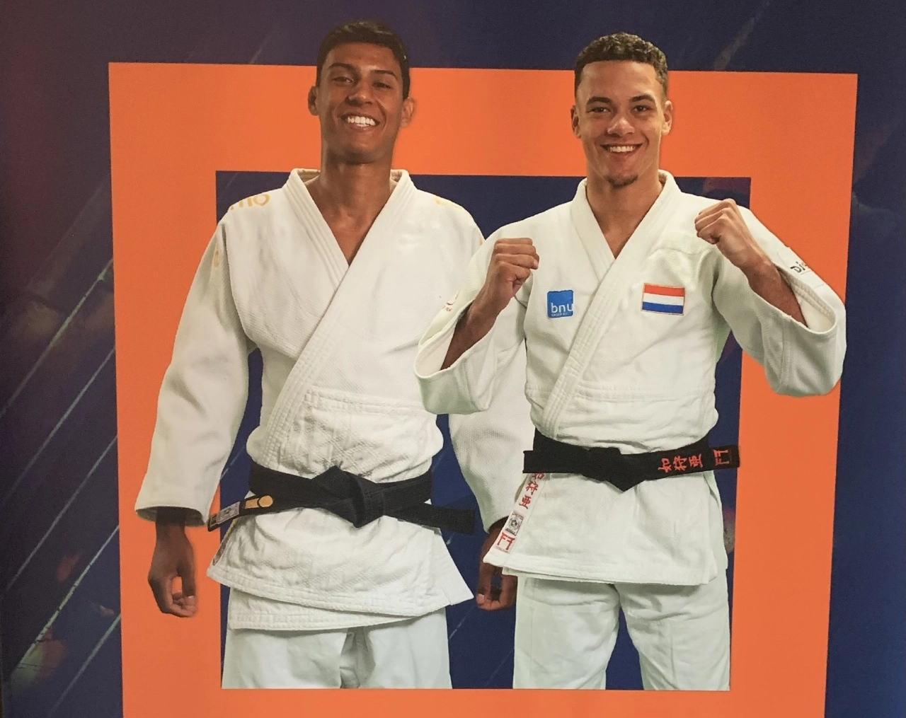 Nanco Krijthe en Joshua de Lange bij EK Judo